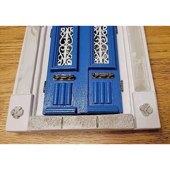 Vintage Greece Santorini Blue Door Ornamental Wall Plaque Ceramic Handcrafted - Picture 8 of 9